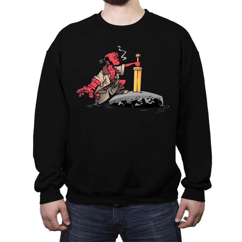 The Sword in the Stone Fist - Crew Neck Sweatshirt Crew Neck Sweatshirt RIPT Apparel