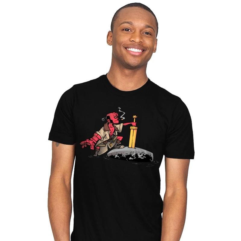 The Sword in the Stone Fist - Mens T-Shirts RIPT Apparel Small / Black