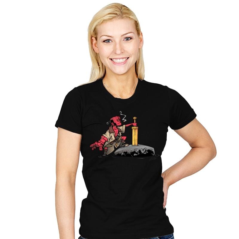 The Sword in the Stone Fist - Womens T-Shirts RIPT Apparel Small / Black