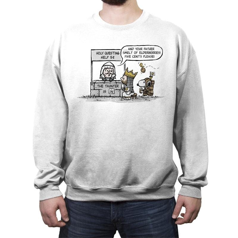The Taunter is IN - Crew Neck Sweatshirt Crew Neck Sweatshirt RIPT Apparel Small / White