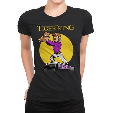 The Tiger King - Womens Premium T-Shirts RIPT Apparel Small / Black