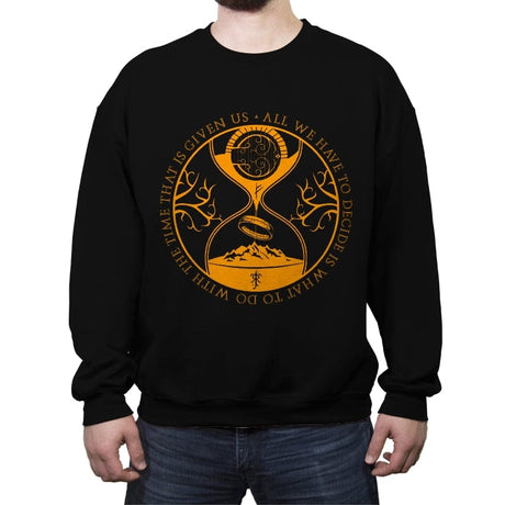 The time that is given us - Crew Neck Sweatshirt Crew Neck Sweatshirt RIPT Apparel Small / Black
