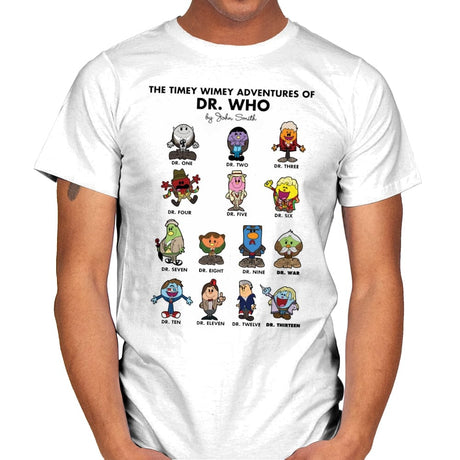 The Timey Wimey Adventures of the Doctor - Mens T-Shirts RIPT Apparel Small / White