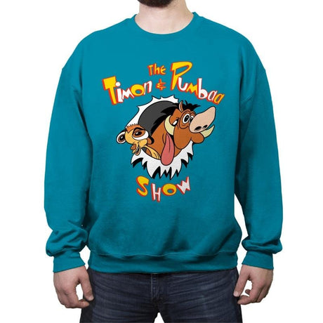 The Timon and Pumbaa Show - Crew Neck Sweatshirt Crew Neck Sweatshirt RIPT Apparel