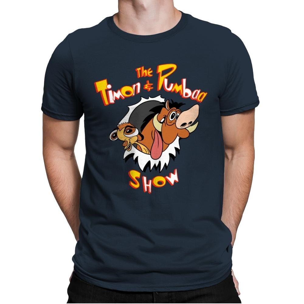 The Timon and Pumbaa Show - Mens Premium T-Shirts RIPT Apparel Small / Indigo