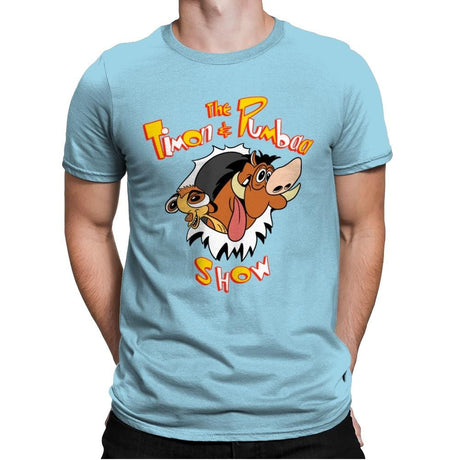 The Timon and Pumbaa Show - Mens Premium T-Shirts RIPT Apparel Small / Light Blue
