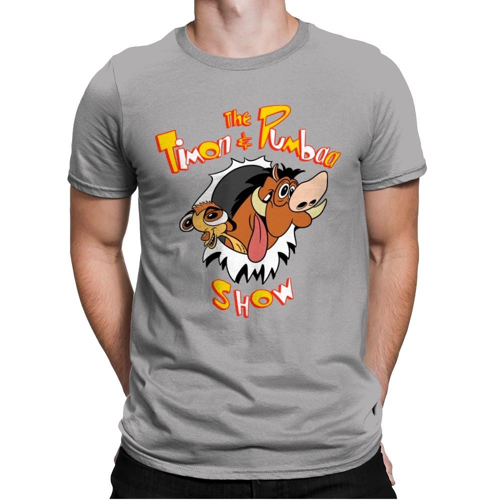 The Timon and Pumbaa Show - Mens Premium T-Shirts RIPT Apparel Small / Light Grey
