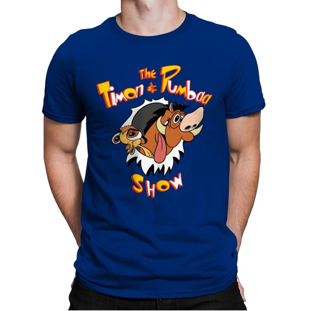 The Timon and Pumbaa Show - Mens Premium T-Shirts RIPT Apparel Small / Royal