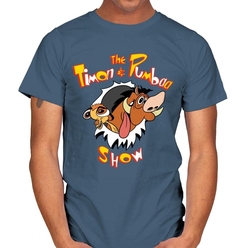 The Timon and Pumbaa Show - Mens T-Shirts RIPT Apparel Small / Indigo Blue