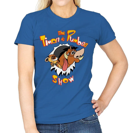 The Timon and Pumbaa Show - Womens T-Shirts RIPT Apparel Small / Royal