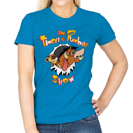 The Timon and Pumbaa Show - Womens T-Shirts RIPT Apparel Small / Sapphire