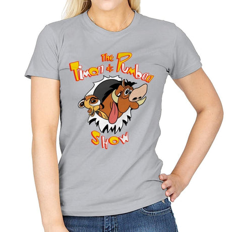 The Timon and Pumbaa Show - Womens T-Shirts RIPT Apparel Small / Sport Grey