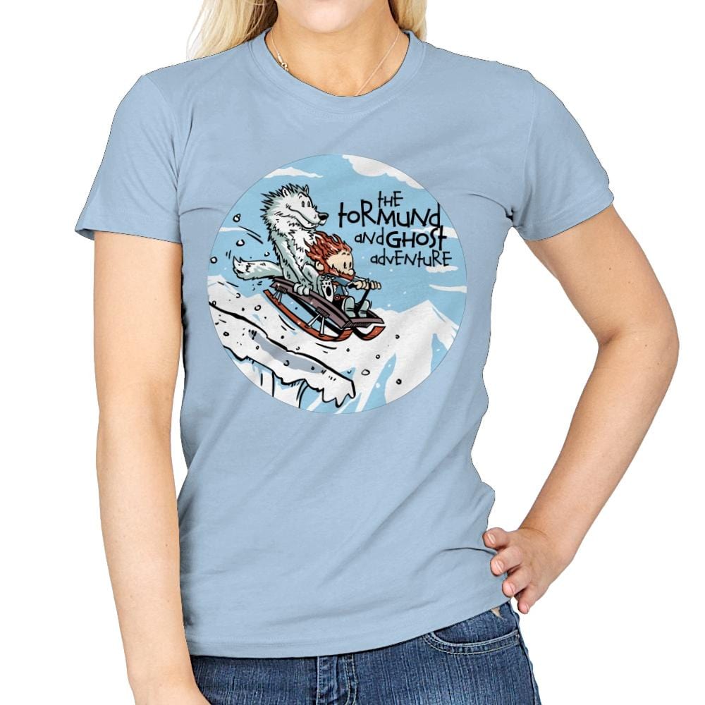 The Tormund and Ghost Adventure - Womens T-Shirts RIPT Apparel Small / Light Blue