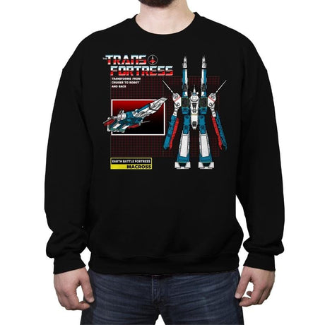 The Transfortress - Crew Neck Sweatshirt Crew Neck Sweatshirt RIPT Apparel Small / Black