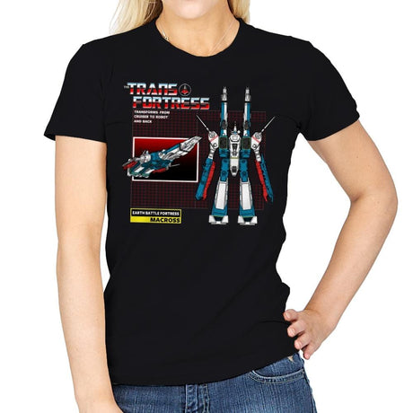 The Transfortress - Womens T-Shirts RIPT Apparel Small / Black