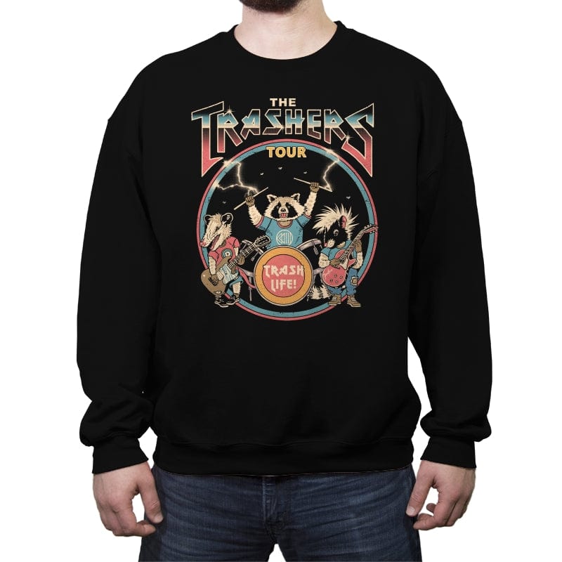 The Trashers Tour! - Crew Neck Sweatshirt Crew Neck Sweatshirt RIPT Apparel Small / Black