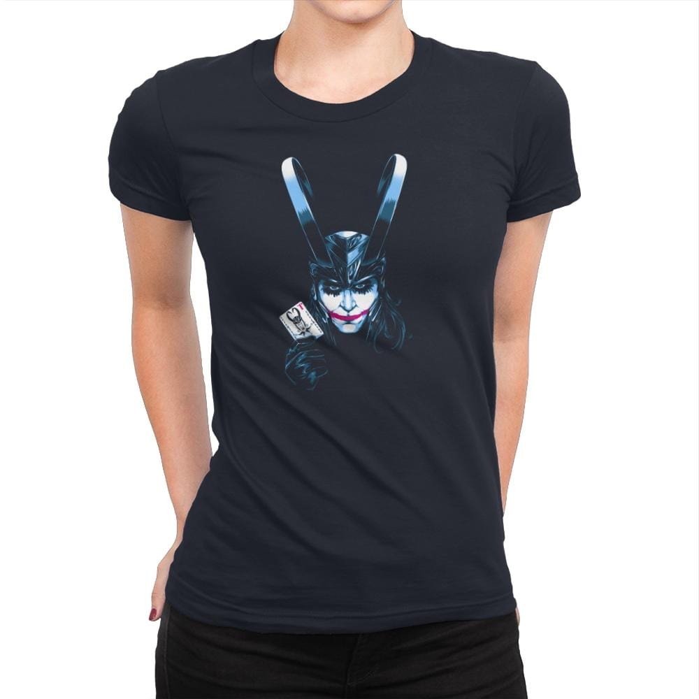 The Trickster Exclusive - Womens Premium T-Shirts RIPT Apparel Small / Midnight Navy
