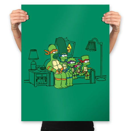 The Turtles - Prints Posters RIPT Apparel 18x24 / Kelly