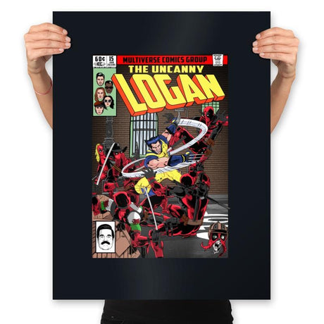 The Uncanny Logan - Prints Posters RIPT Apparel 18x24 / Black