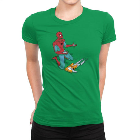 The Uncle Ben Tragedy Exclusive - Womens Premium T-Shirts RIPT Apparel Small / Kelly Green