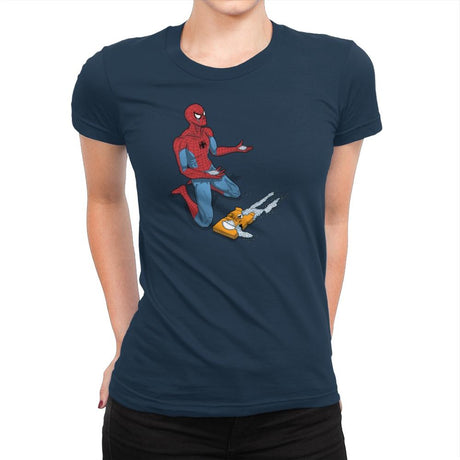 The Uncle Ben Tragedy Exclusive - Womens Premium T-Shirts RIPT Apparel Small / Midnight Navy