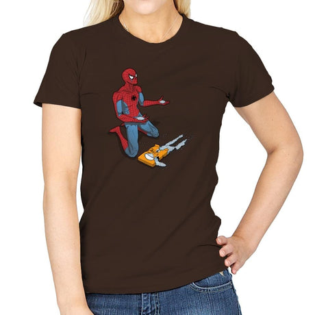 The Uncle Ben Tragedy Exclusive - Womens T-Shirts RIPT Apparel Small / Dark Chocolate