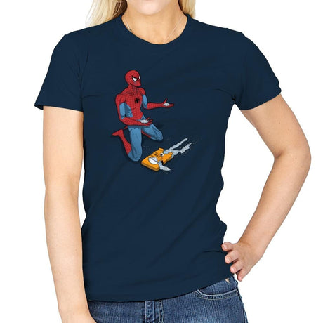 The Uncle Ben Tragedy Exclusive - Womens T-Shirts RIPT Apparel Small / Navy