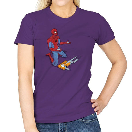 The Uncle Ben Tragedy Exclusive - Womens T-Shirts RIPT Apparel Small / Purple