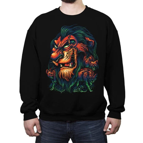 The Uncrowned King - Crew Neck Sweatshirt Crew Neck Sweatshirt RIPT Apparel Small / Black