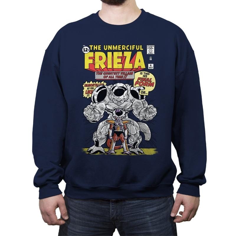 The Unmerciful Frieza - Best Seller - Crew Neck Sweatshirt Crew Neck Sweatshirt RIPT Apparel Small / Navy