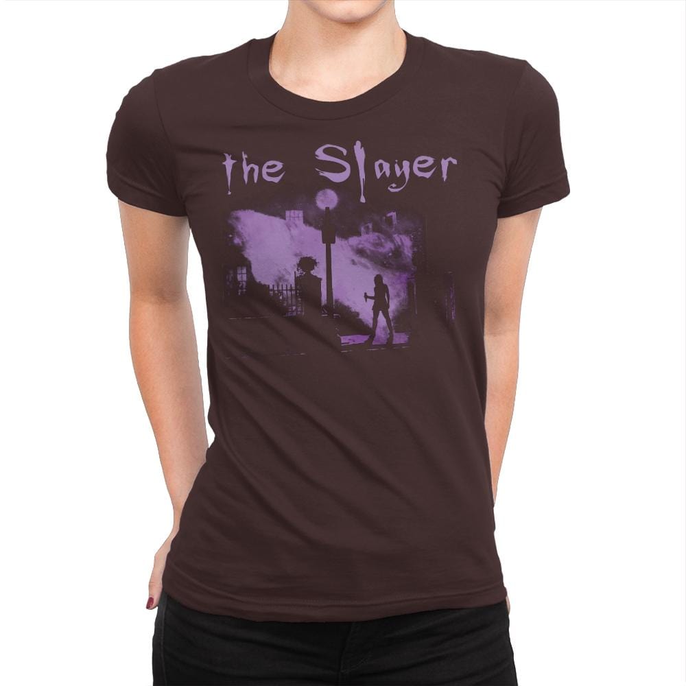 The Vamp Slayer - Womens Premium T-Shirts RIPT Apparel Small / Dark Chocolate