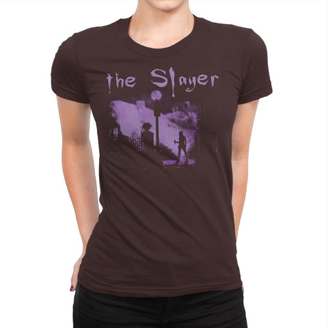 The Vamp Slayer - Womens Premium T-Shirts RIPT Apparel Small / Dark Chocolate