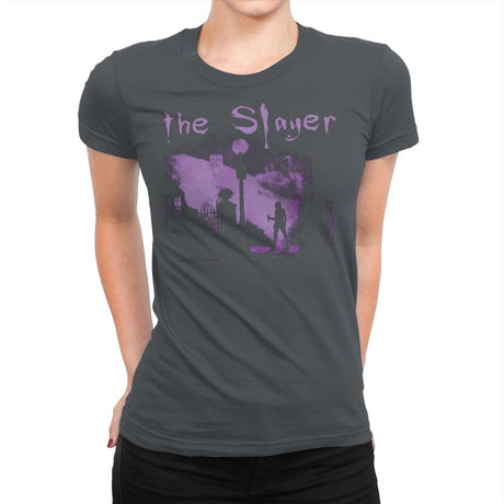 The Vamp Slayer - Womens Premium T-Shirts RIPT Apparel Small / Heavy Metal