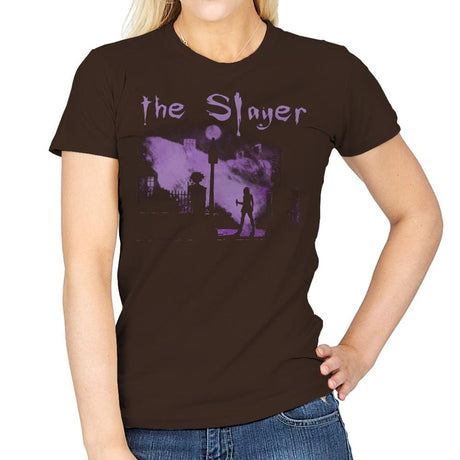 The Vamp Slayer - Womens T-Shirts RIPT Apparel Small / Dark Chocolate