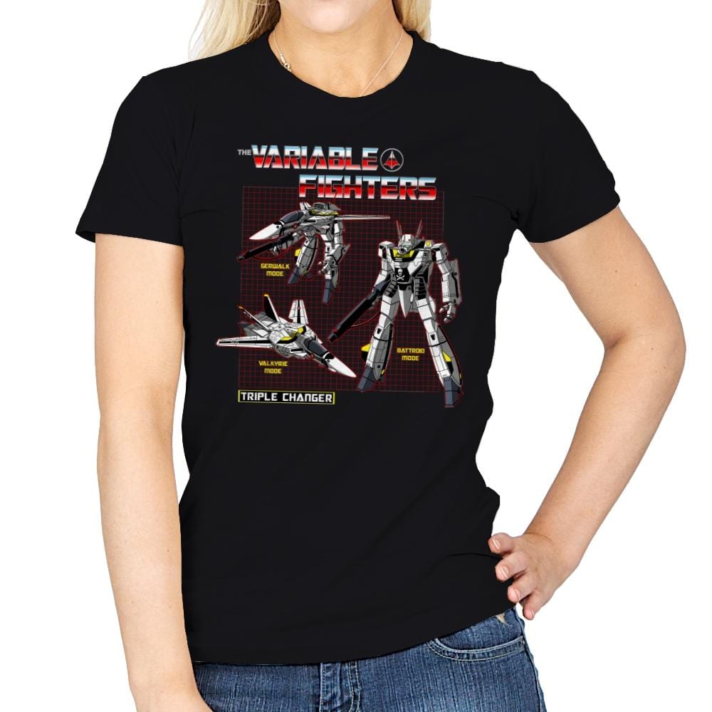 The Variable Fighters - Womens T-Shirts RIPT Apparel Small / Black