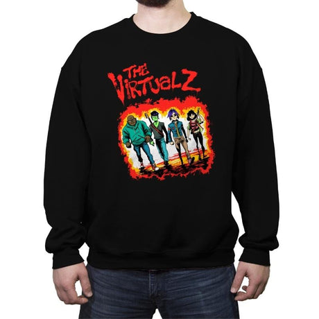 The Virtualz - Crew Neck Sweatshirt Crew Neck Sweatshirt RIPT Apparel Small / Black