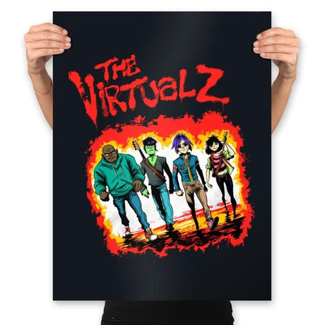 The Virtualz - Prints Posters RIPT Apparel 18x24 / Black