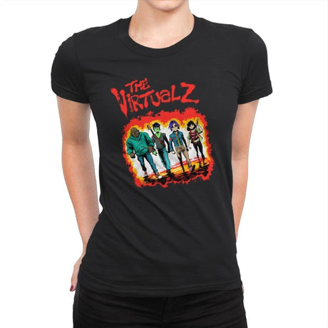 The Virtualz - Womens Premium T-Shirts RIPT Apparel Small / Black