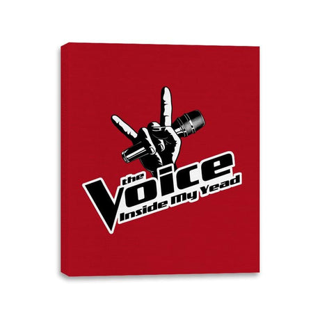 The Voice Inside My Yead - Canvas Wraps Canvas Wraps RIPT Apparel 11x14 / Red