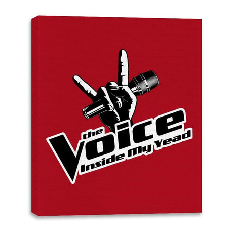The Voice Inside My Yead - Canvas Wraps Canvas Wraps RIPT Apparel 16x20 / Red