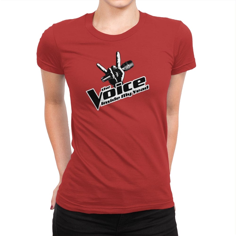 The Voice Inside My Yead - Womens Premium T-Shirts RIPT Apparel Small / Red
