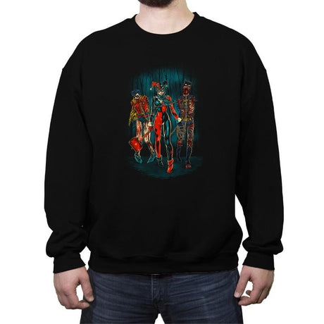 The Walking Caped Crusaders Reprint - Crew Neck Sweatshirt Crew Neck Sweatshirt RIPT Apparel