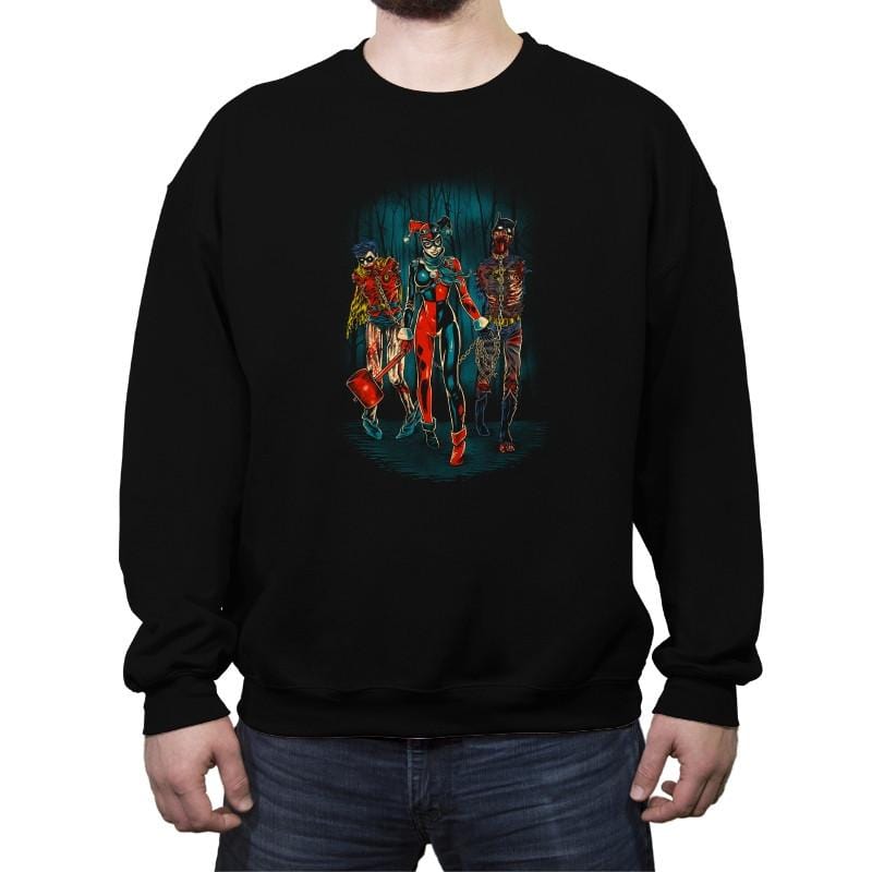 The Walking Caped Crusaders Reprint - Crew Neck Sweatshirt Crew Neck Sweatshirt RIPT Apparel Small / Black