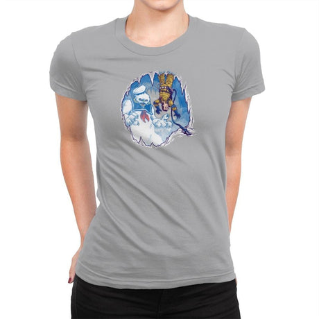 The Wampuft Marshmallow Man Exclusive - Womens Premium T-Shirts RIPT Apparel Small / Heather Grey