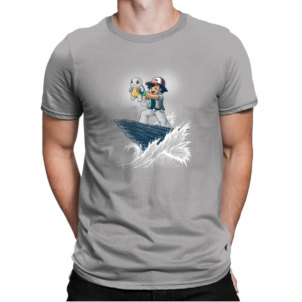 The Water King - Pop Impressionism - Mens Premium T-Shirts RIPT Apparel Small / Light Grey