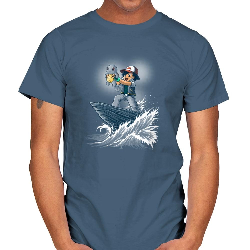 The Water King - Pop Impressionism - Mens T-Shirts RIPT Apparel Small / Indigo Blue
