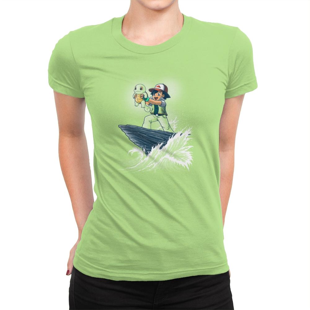 The Water King - Pop Impressionism - Womens Premium T-Shirts RIPT Apparel Small / Mint