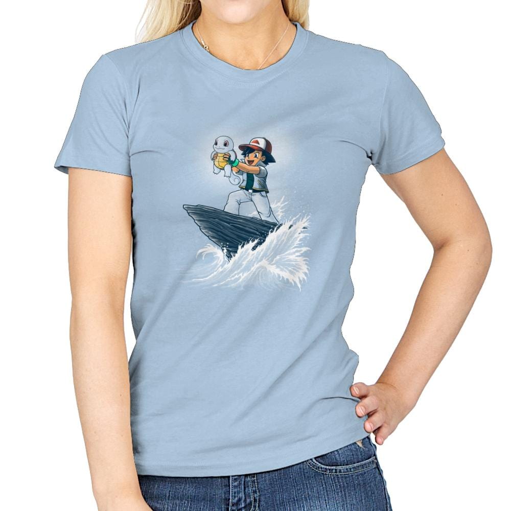 The Water King - Pop Impressionism - Womens T-Shirts RIPT Apparel Small / Light Blue