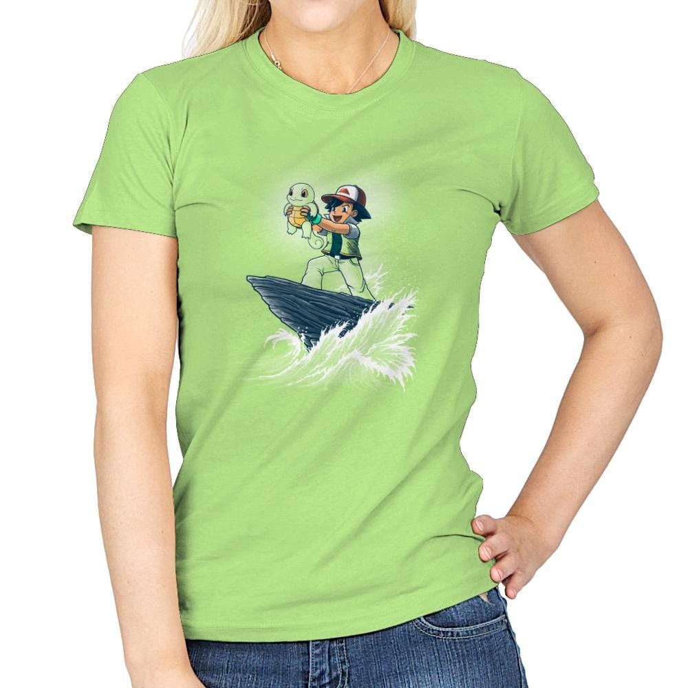 The Water King - Pop Impressionism - Womens T-Shirts RIPT Apparel Small / Mint Green