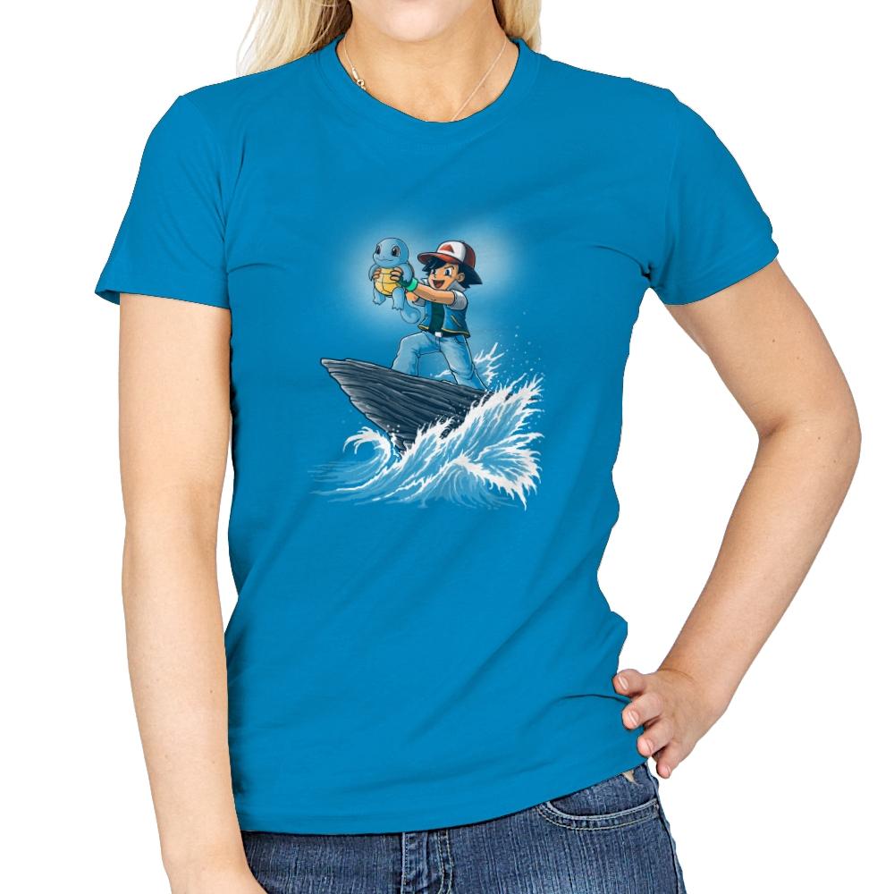 The Water King - Pop Impressionism - Womens T-Shirts RIPT Apparel Small / Sapphire